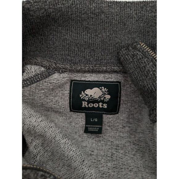 Roots Canada Men's Gray Full Zip Fleece Sweatshirt Style Jacket, Large, GREAT!! - Picture 9 of 9